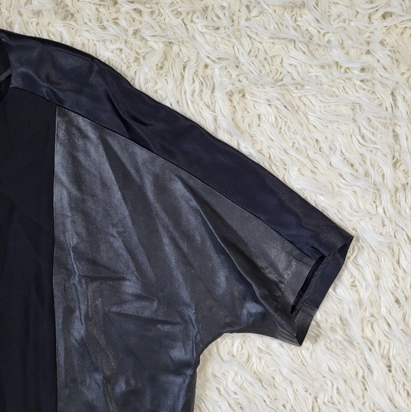 Vince Dresses Vince Shift Dress Leather Panel Black Size Small - Picture 4 of 13